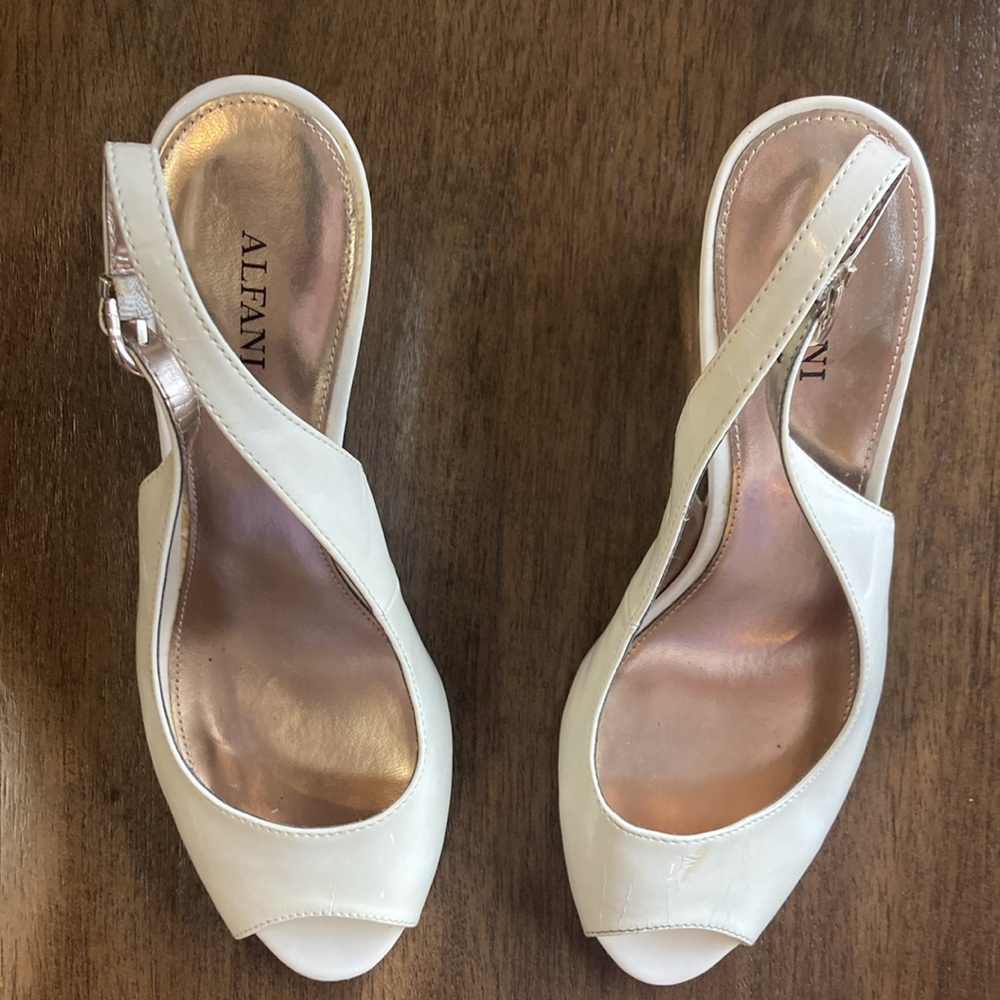 Alfani Bess Sling-Back Open Toe Wedge Heel Pumps   Size 7.5 - Picture 6 of 9